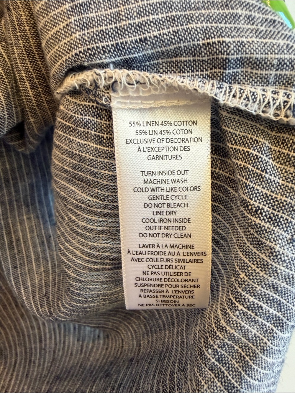 BEACH LUNCH LOUNGE Chambray & White Embroidered Linen Cotton Blend Long Tunic - Picture 7 of 8